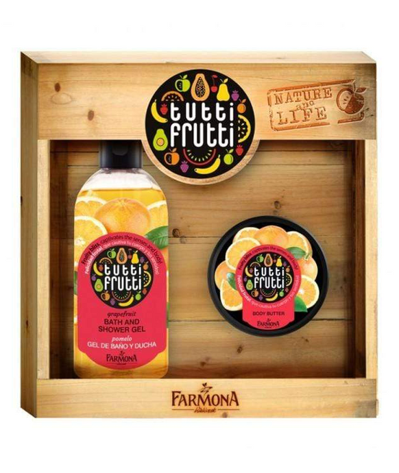 Tutti Frutti 2 Piece Grapefruit Set (Bath And Shower Gel 300ml + Body Butter 150ml)